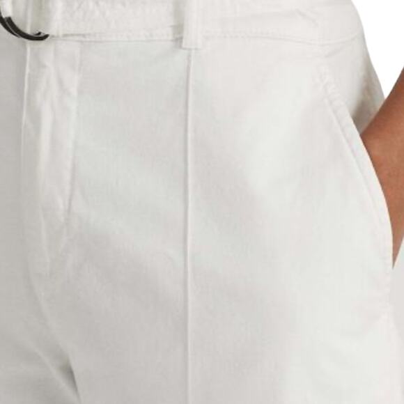 Lauren Ralph Lauren Belted Wide Leg Cropped High Waist Pants Flat Front Size 10 - Picture 5 of 7